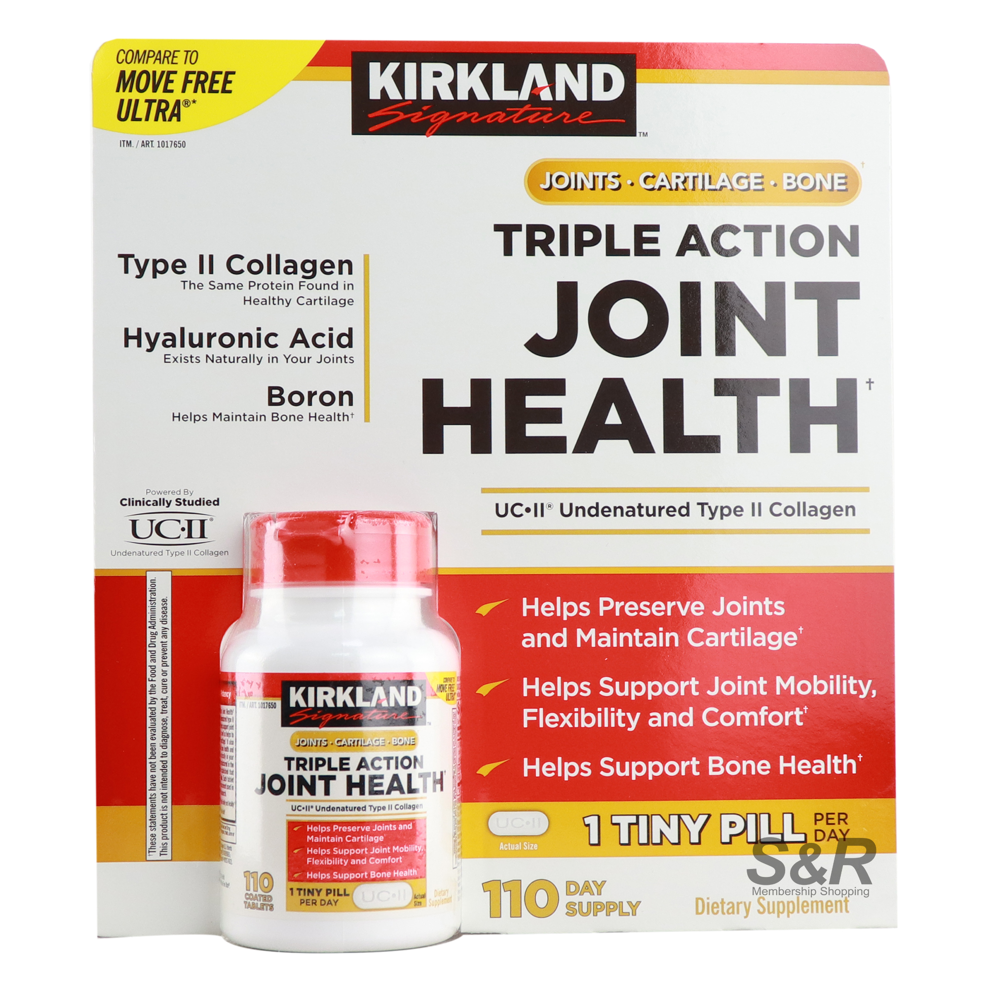 Kirkland Signature Triple Action Joint Health Supplement 110 tablets